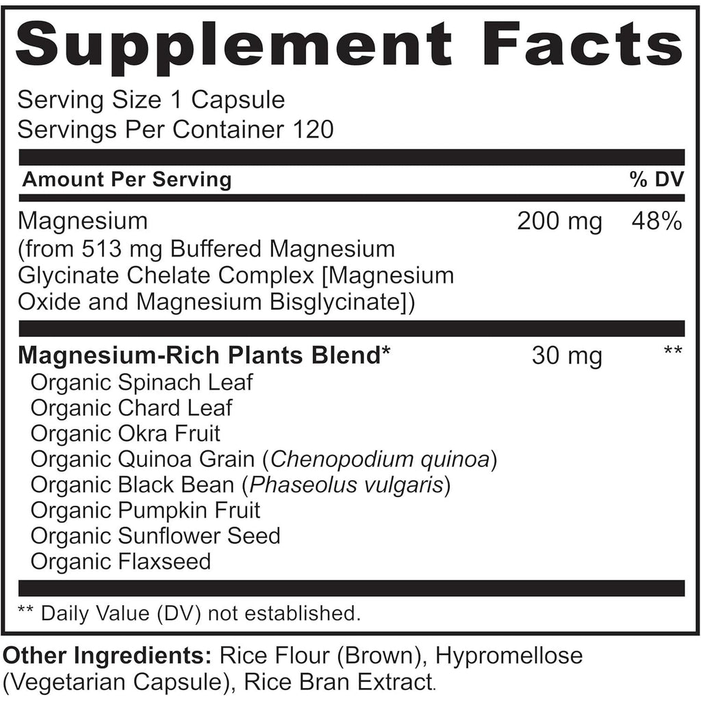Buy now NATURELO Magnesium Glycinate Chelate Complex - 200 mg Magnesium with Organic Vegetables to Support Sleep, Calm, Muscle Cramp & Stress Relief - Gluten Free, Non GMO - 120 Capsules at indiglob india