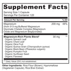 NATURELO Magnesium Glycinate Chelate Complex - 200 mg Magnesium, 120 Count | Support Sleep, Calm, Muscle Cramp & Stress Relief, Gluten Free, Non GMO, with Organic Vegetables