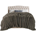 Buy now TOONOW Extra Soft Fuzzy Faux Fur Throw Blanket 50"x60", Reversible Lightweight Fluffy Cozy Plush Comfy Microfiber Fleece Decorative Shaggy Blanket for Couch Sofa Bed, Pure White 70"x78" Dark Brown at indiglob india