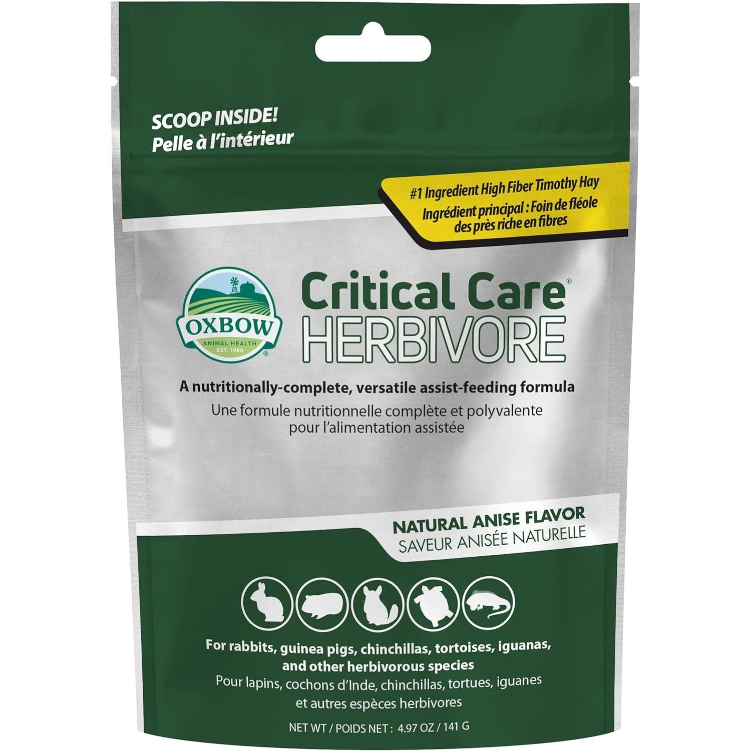 Buy now Oxbow Critical Care Herbivore, Emergency Guinea Pig Food, Rabbit Food for Recovery, Natural Apple Banana Flavor, Veterinary Formula, Critical Care for Guinea Pig Emergency Kit, Made in USA, 141 Grams 4.97 Ounce (Pack of 1) Anise at indiglob india