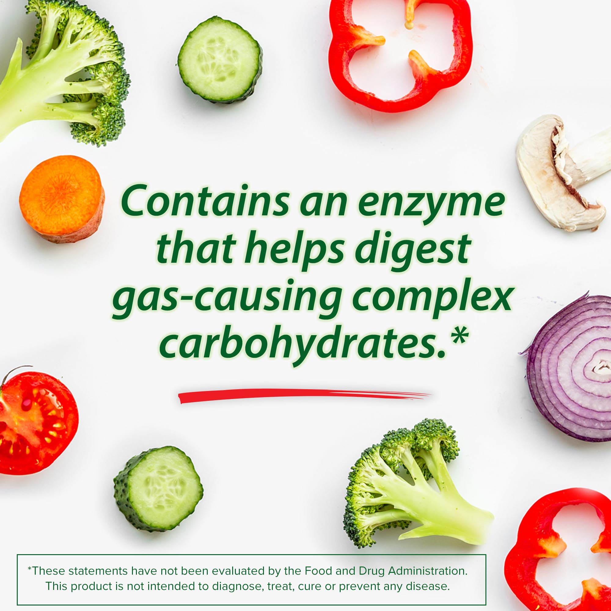 Beano Digestive Enzyme, Preventive Gas Relief for Adults, Helps Prevent Gas & Bloating, 180 Tablets