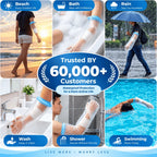 UpGoing Ringless Waterproof Cast Covers for Shower Arm Adult - Long Full Silicone Cast Protector for Swimming, Reusable Medical Grade Arm Cast Cover to Keep Wounds Dry for Arm, Hand, Wrist & Elbow