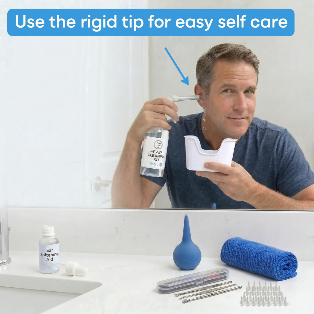 Ear Wax Removal Kit by Tilcare: Safe At-Home Ear Irrigation Flushing System