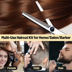 YUQGAOP Hair Cutting Scissors Set, Professional Stainless Cutting Hair Scissors, Barber Hair Cutting Scissors Thinning Shears Sharp Blades Hairdresser Haircut for Women/Men/kids, LFJ1234