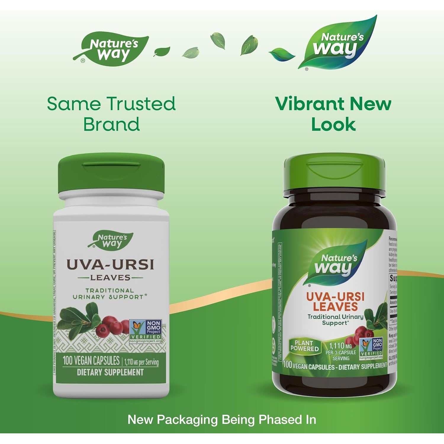 Buy now Nature's Way Uva Ursi Leaves, Traditional Urinary Support*, 1,110 mg per 3-Capsule Serving, Non-GMO Project Verified, Herbal Dietary Supplement, Gluten Free, 100 Vegan Capsules (Packaging May Vary) at indiglob india