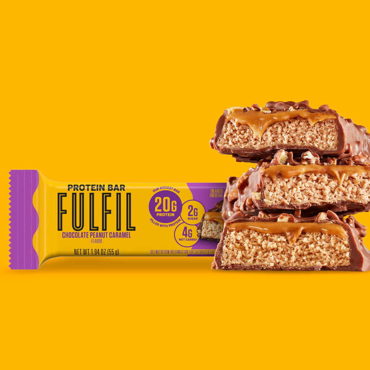 FULFIL Chocolate Peanut Caramel, 20g Protein (12ct)