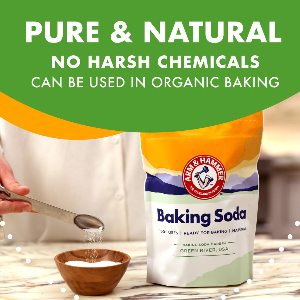 Buy now ARM & HAMMER Baking Soda Made in USA, Ideal for Baking, Pure & Natural, 2.7lb Bag at indiglob india