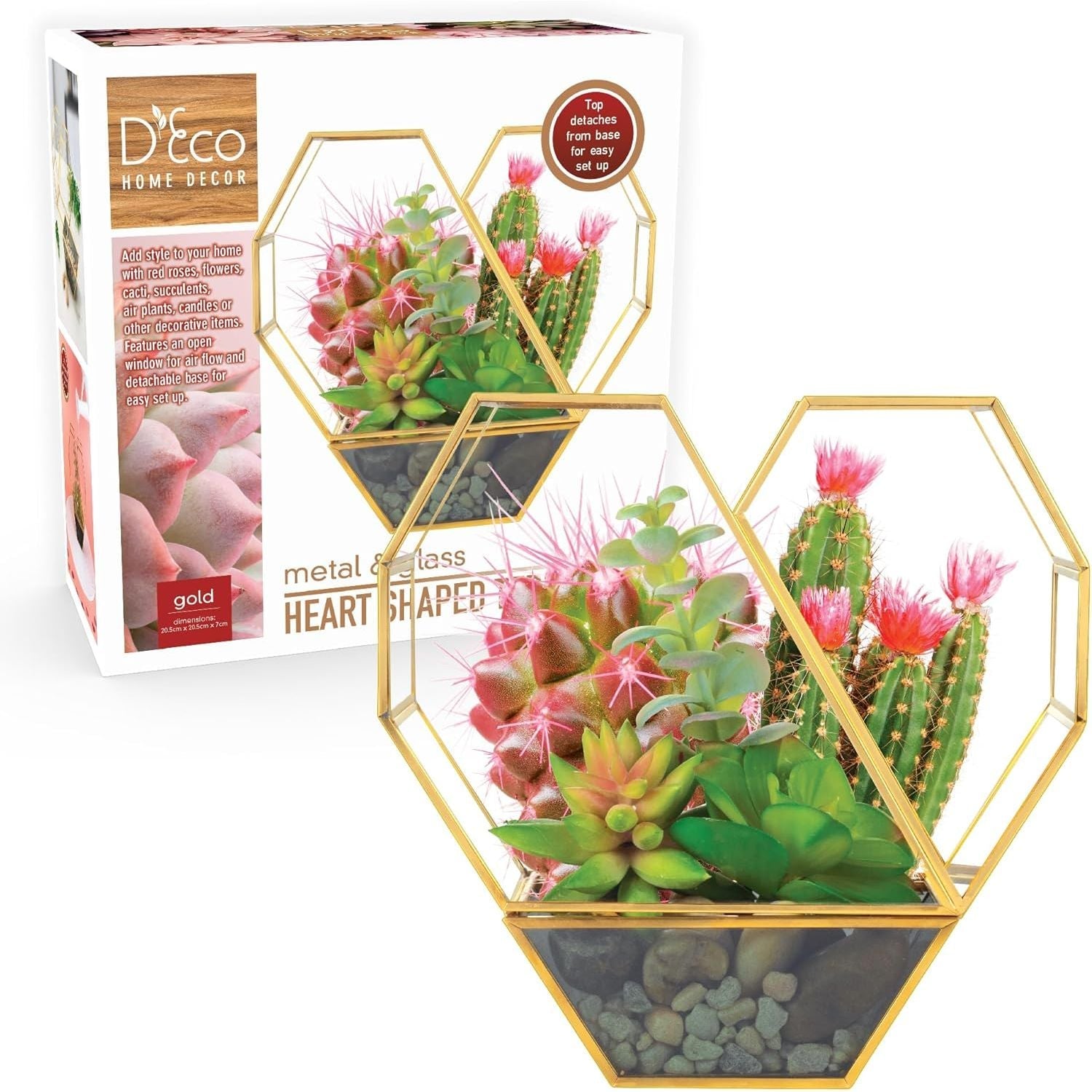 Buy now Christmas Tree Glass Terrarium- 8" Festive Planter for Holiday Home Decor- Add Xmas Cheer w DIY Succulents, Lights & Ornaments- Tabletop Centerpiece or Mantel, Office Decorations- Plant Lovers Gift Heart at indiglob india