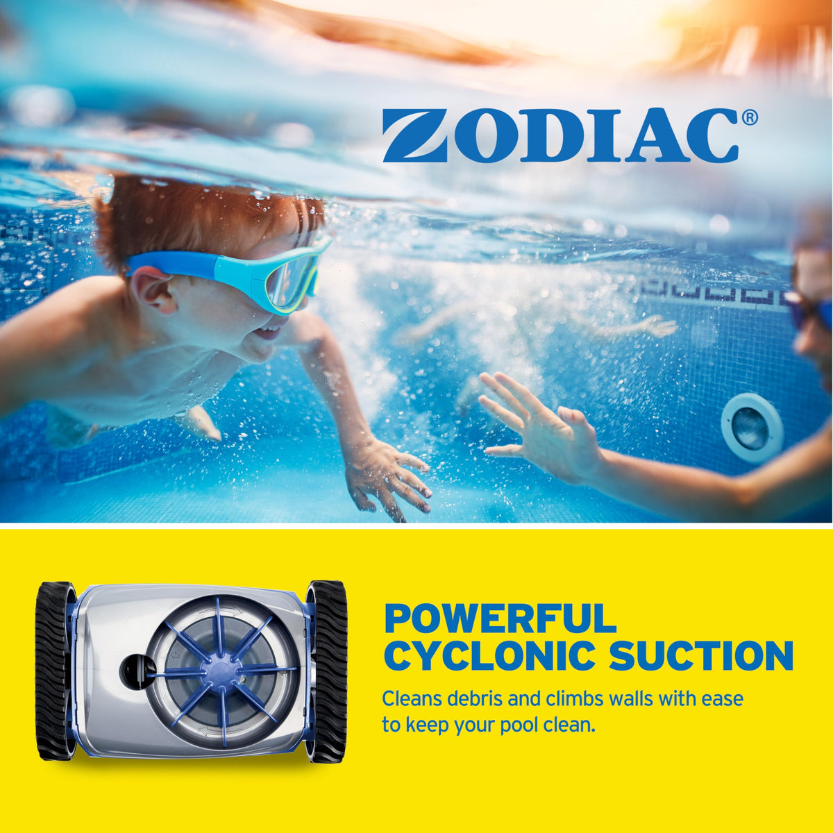 Zodiac MX6 Suction-Side In-Ground Pool Cleaner, Cyclonic Suction