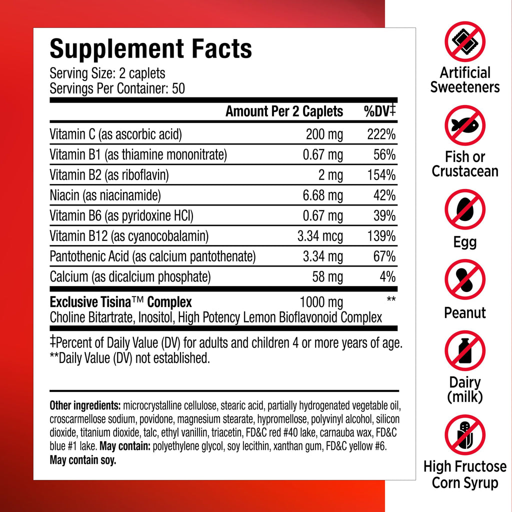 LIPO Ear Ringing Support, Lemon Bioflavonoid Complex, 100 Caplets