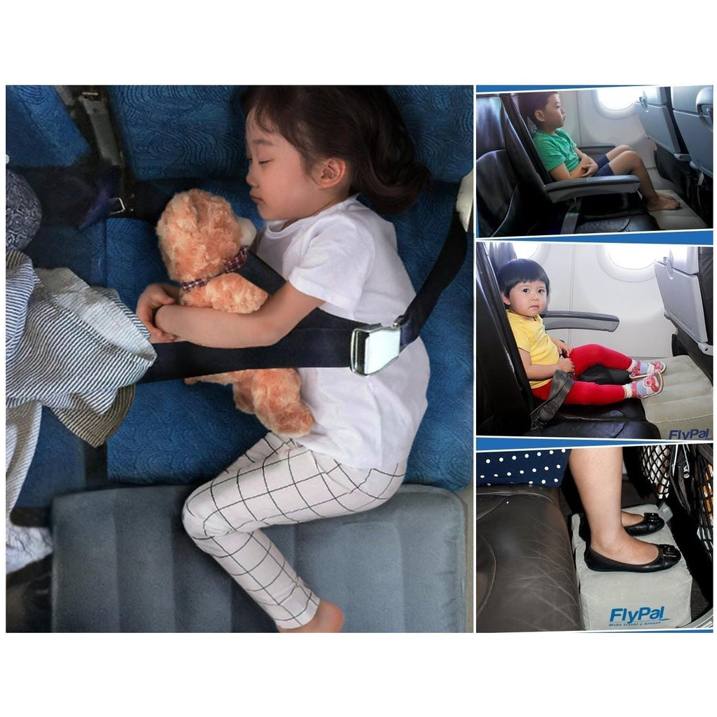 Buy now Flypal Inflatable Foot Rest Pillow for Travel, Patented 2 in 1 Design, Blow-Up Footrest Cushion for Home, Office. Airplane Travel Essential and Kids Airplane Bed at indiglob india
