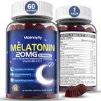 Maennyliy Melatonin 20mg Gummies for Adults - Sugar Free Melatonin Gummies | Extra Strength with L-Theanine, Magnesium, Ashwagandha, Turmeric, D3 & Zinc - Non-Habit Forming, Vegan, Non-GMO, 120 Gummies