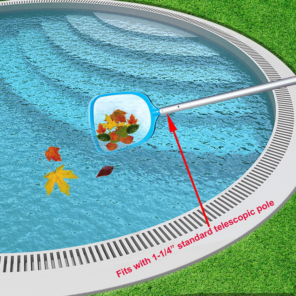 Buy now ATIE Pool Spa Leaf Skimmer Net with White Ultra Fine Mesh with 4" Deep Pocket Great for Removing Leaves & Debris in In-Ground Pool Spa and Above Ground Pool, Inflatable Pool, Hot Tub, and Fountain at indiglob india