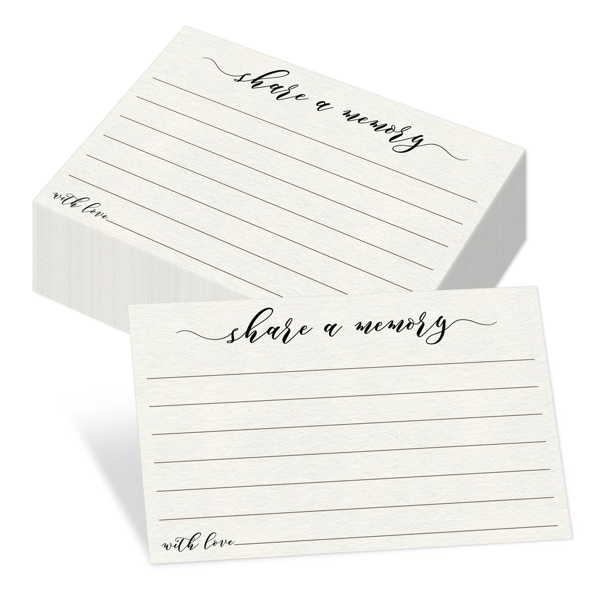 55 PCS Share A Memory Cards, Memory Card Keepsakes for Celebration of Life, Birthday, Anniversary, Memorial, Funeral, Graduation, Bridal Shower Game, Going-Away Party