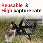 Mole Traps that Kill Best, 2 Pack Scissor Mole Trap, Sleek Black Stainless Steel Finish