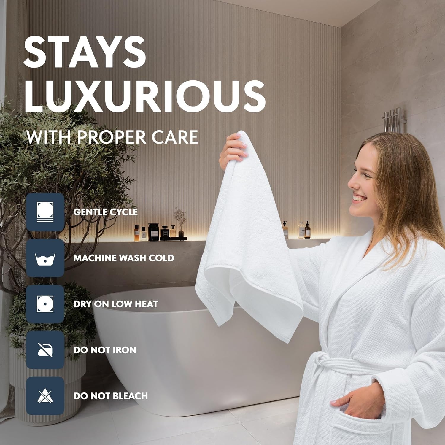 Buy now Luxury White Hand Towels - Soft 100% Turkish Cotton | Highly Absorbent Hotel spa Bathroom Towel Collection | 16x30 Inch | Set of 6 at indiglob india
