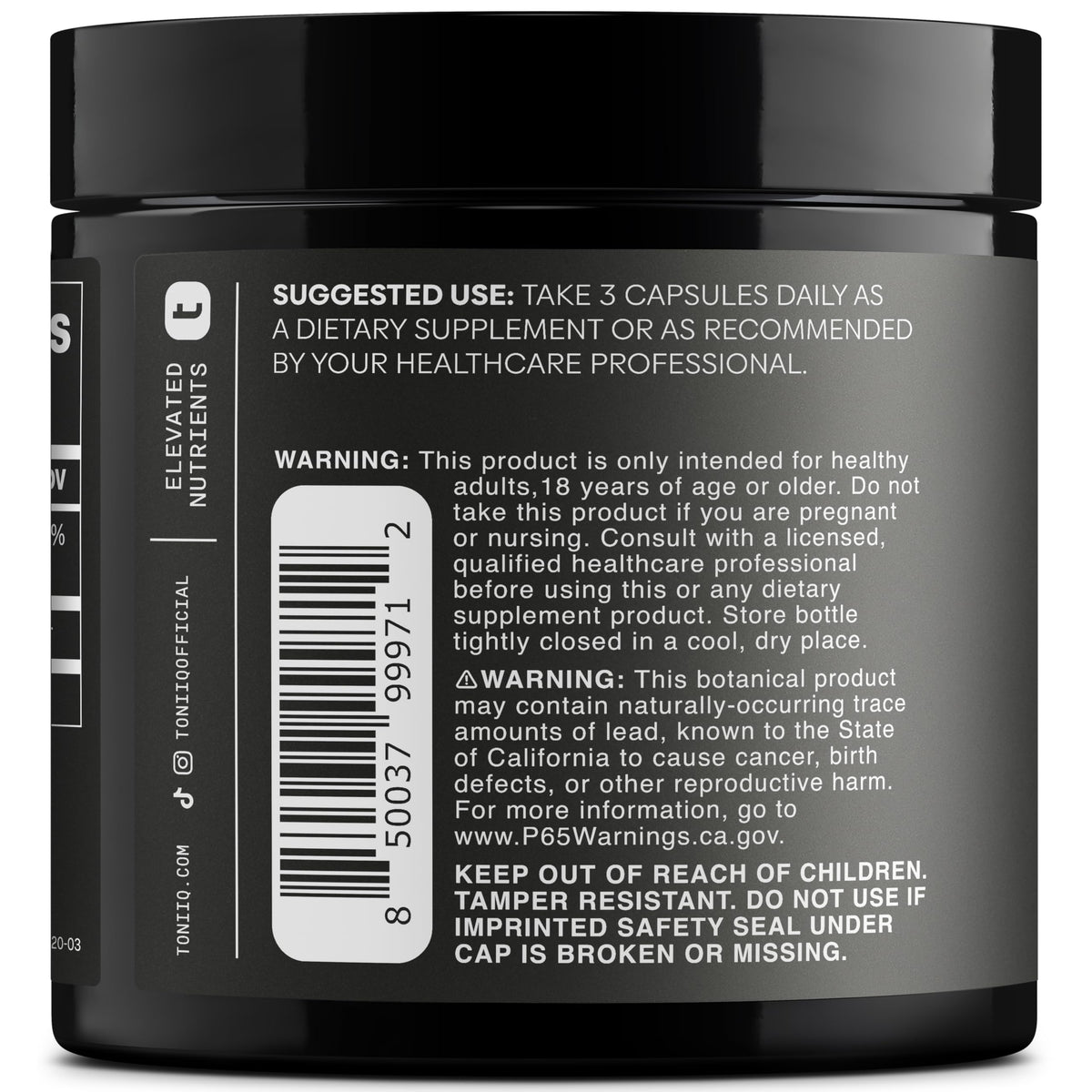 Toniiq 1500mg Ultra High Purity Ca AKG Supplement - 99%+