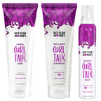 Not Your Mother's Curl Talk Kit, 9.7 fl.oz Defining Cream, 9.7 fl.oz Frizz Control Styling Gel & 7 oz Activating Mousse | Defining Cream, Frizz Control Gel, & Activating Mousse - 9.7 oz Each - Maximize Definition & Control Frizz - Citrus Jasmine