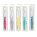 Nimbus Extra Soft Toothbrushes (Compact Size Head) Periodontist Design Tapered Bristles for Sensitive Teeth and Receding Gums, Individually Wrapped Plaque Remover Toothbrush (5 Pack, Colors May Vary)