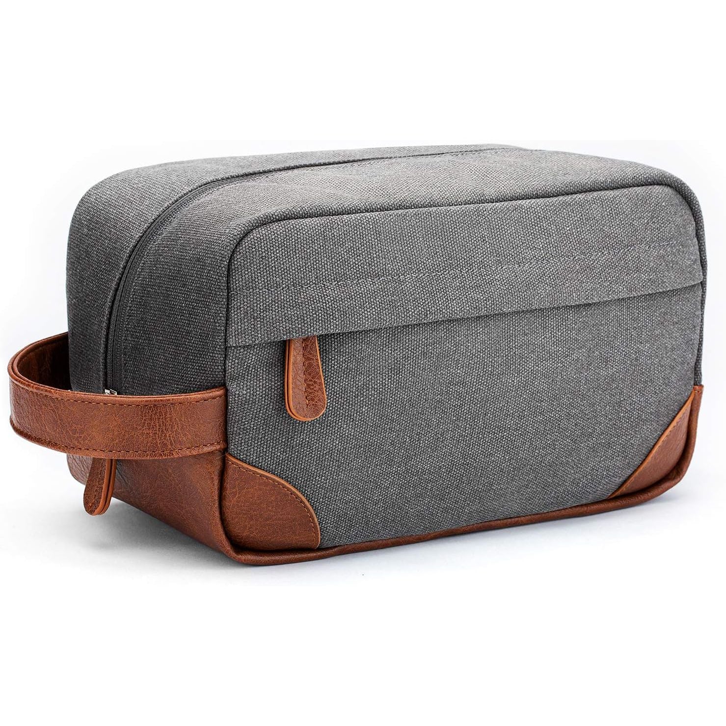 Buy now Vorspack Travel Toiletry Bag - Hanging Toiletry Bag for Men Water Resistant Canvas Shaving Bag with Large Capacity for Travel - Black Medium Light Grey at indiglob india