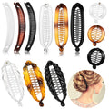 Buy now Chuangdi 12 Pcs Banana Hair Clips for Women Classic Clincher Double Combs Large Fishtail Hair Clip Banana Ponytail Holder, 4 Styles(Tortoiseshell Color, White, Clear, Black) Tortoiseshell Color, White, Clear, Black at indiglob india