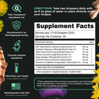 Milk Thistle Herbal Liquid Supplement - Doctor-Formulated Botanical Blend with Milk Thistle and Dandelion Root - Vegan Non-GMO Drops - 1 Month Supply