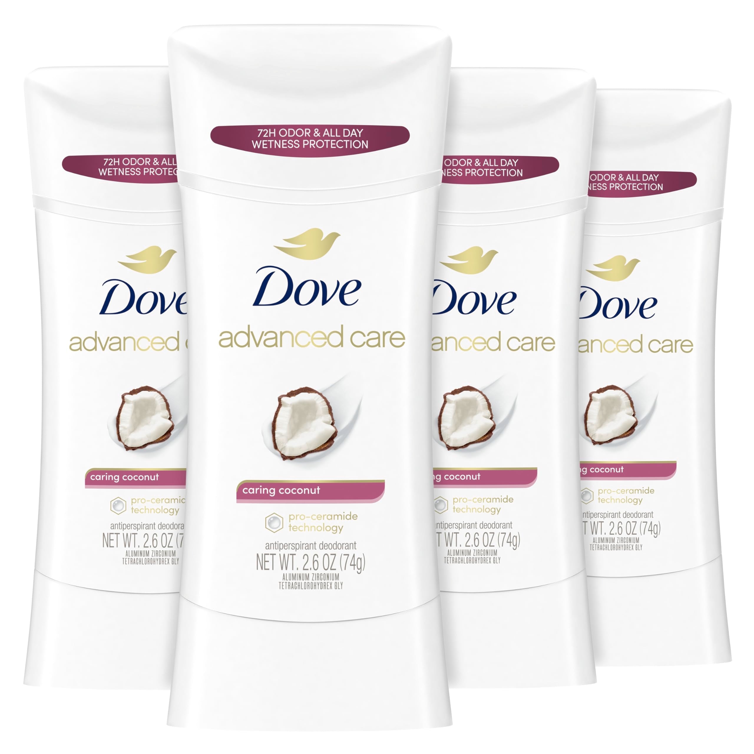 Buy now Dove Advanced Care Antiperspirant Deodorant, Revive, 2.6 Ounce (Pack of 2) 2.6 Ounce (Pack of 4) Caring Coconut at indiglob india