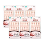 Buy now Kiss Salon Acrylic Nude French Nails 28 Count (Breathtaking) (6 Pack) at indiglob india