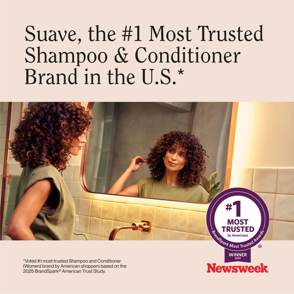 Suave Invigorating Shampoo with Rosemary & Mint, Refreshing & Replenishing Care for Healthy-Looking Hair, No Parabens, Phthalates, or Dyes, 28 FL OZ Bottle