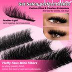 Get salon-perfect lashes with Calphdiar Bottom Lash Clusters. Feather-light, fluffy faux mink fibers for a natural look.
