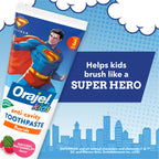 Orajel Kids Superman Fluoride Toothpaste, Watermelon Flavor, 4.2 Oz, 4-Pack