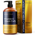 Vitamin C Serum for Face with Stem Cells & Hyaluronic Acid 8 Oz | Anti-Aging, Brightening, Hydrating Face Serum for All Skin Types, Cruelty Free, Made in USA, with Aloe Vera & Vitamin E