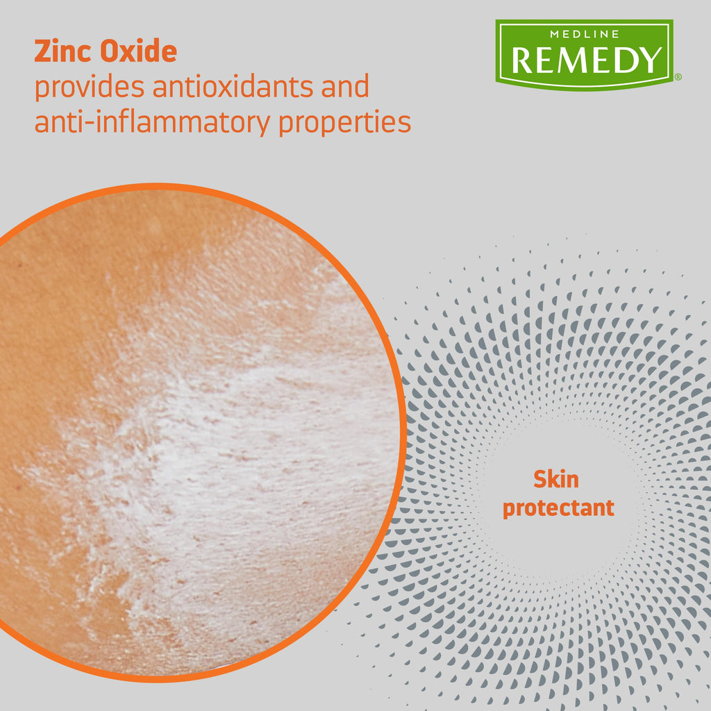 Medline Remedy Specialized Extra Thick Zinc Skin Paste (4 oz), Unscented, Micronized Zinc Oxide, Incontinence Cream, Diaper Rash, Barrier, Nourishing, Soothes Irritation, Wetness Protection
