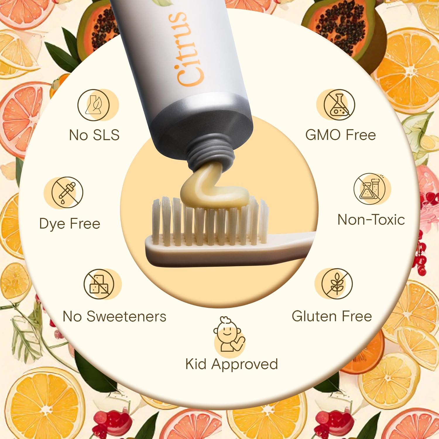 Buy now Revitin Toothpaste | Fluoride-Free Prebiotic Citrus Tooth Gel | No SLS, Gluten Free, Dye Free, GMO Free, No Sweeteners | Non-Toxic, Kid Approved at indiglob india
