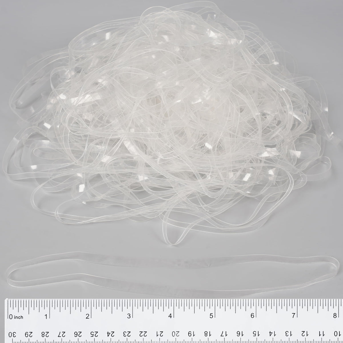 Rubber Bands Large 8inx0.2in Clear Elastic Band 50Pcs for Balloon Arch
