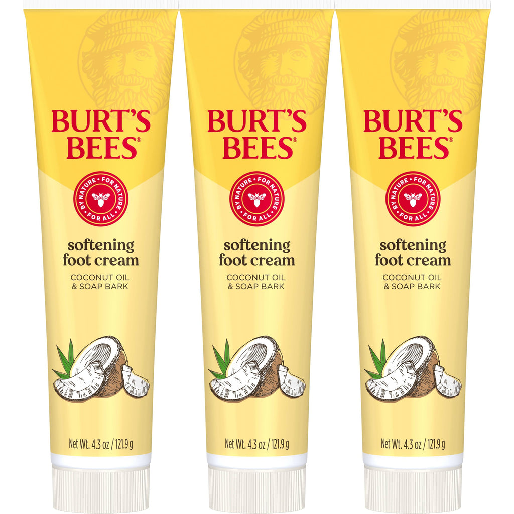 Buy now Burt's Bees Softening Foot Cream with Coconut Oil and Soap Bark, 4.3 Ounces, Pack of 3 at indiglob india