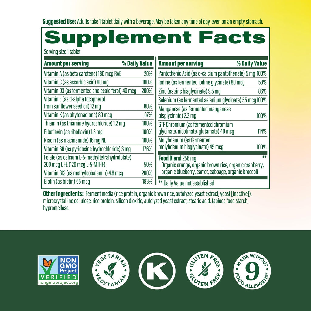 MegaFood One Daily Multivitamin for Women 55+, 19 Nutrients, 120 Tablets | Supports Healthy Aging with Vitamin C, A, E, Cellular Energy Support with B Vitamins, D3 & Zinc, Vegetarian, 120 Servings
