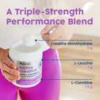 NativePath Creatine Monohydrate, Unflavored, 30 Servings | 5g Per Serving, 2g L-Leucine & 1.5g L-Carnitine, Supports Strength, Power, Muscle & Recovery, Men & Women