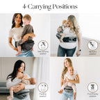 Buy now Tushbaby Original Hip Seat Baby Carrier for Babies & Toddlers up to 45 lbs, Safety Certified, Lightweight No-Foam Design with Storage & Nursing Support, Grey at indiglob india