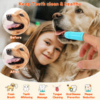 Dog Finger Toothbrush, 4-Pack Finger Toothbrush for Dogs, Upgraded Pet Tooth Brushing Kit, A Fun Dog Teeth Cleaning Tool that Also Doubles as A Gum Massage, Suitable for Medium and Large Dogs.