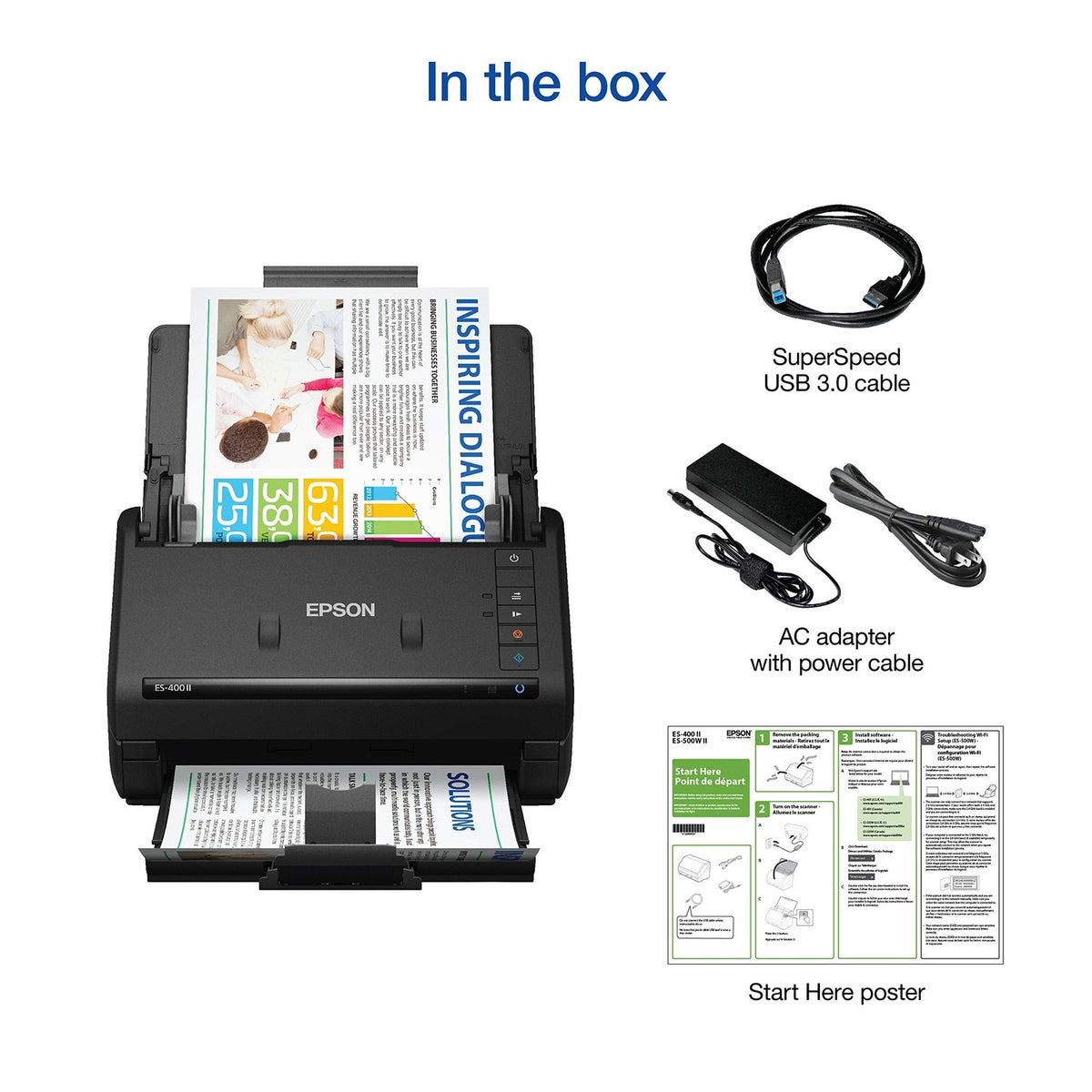 Epson Workforce ES-400 II High-Speed Color Duplex Desktop Document Scanner