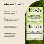 Buy now Kitsch Clarifying Tea Tree Shampoo and Conditioner Set â€“ Shampoo & Conditioner Bar for Women and Men, Scalp & Oil Control Hair Care â€“ Free of Paraben, Sulfate & Silicone â€“ Made in USA - 2 pcs at indiglob india