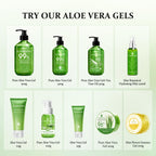Aloderma Aloe Vera Gel Made within 12 Hours of Harvest with 99% Pure Organic Aloe Vera - Pump Bottle - Ideal for Face and Body, Soothing & Hydrating Sunburn Relief, Great for Scalp & Hair - 10.6oz