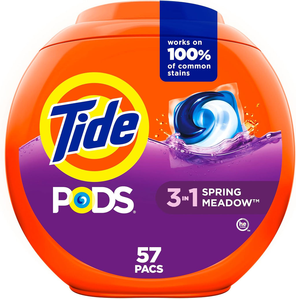 Buy now Tide PODS Laundry Detergent Soap PODS, High Efficiency (HE), Spring Meadow Scent, 96 Count at indiglob india