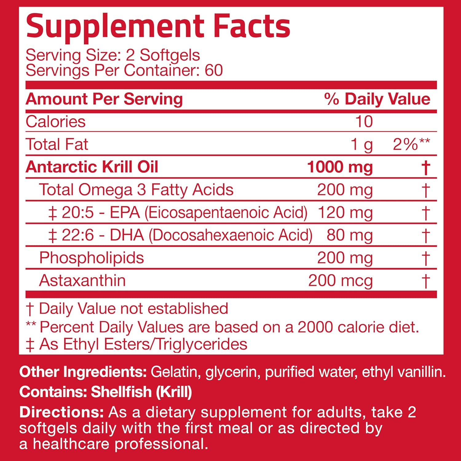 Buy now Bronson Antarctic Krill Oil 1000 mg with Omega-3s EPA, DHA, Astaxanthin and Phospholipids 120 Softgels at indiglob india