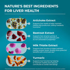 PUREHEALTH RESEARCH Liver Health – Liver Cleanse Detox & Repair Supplement | Liver Support with Milk Thistle, Turmeric Powder, Dandelion, Artichoke, Beet Root, Ginger, L Cysteine HCL - 60 Capsules