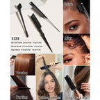Slick Back Hair Brush & Hair Wax Stick Set - Frizz Control & Flyaway Smoothing - Sleek Ponytails, Buns, Edges - Styling Cream/Gel/Balm/Pomade Stick for Women - Styling Accessories for Girls & Kids
