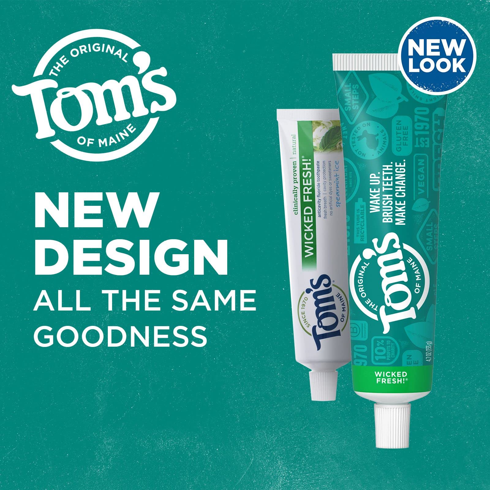 Buy now Tom's of Maine Natural Wicked Fresh! Fluoride Toothpaste, Spearmint, 4.7 oz. 2-Pack at indiglob india