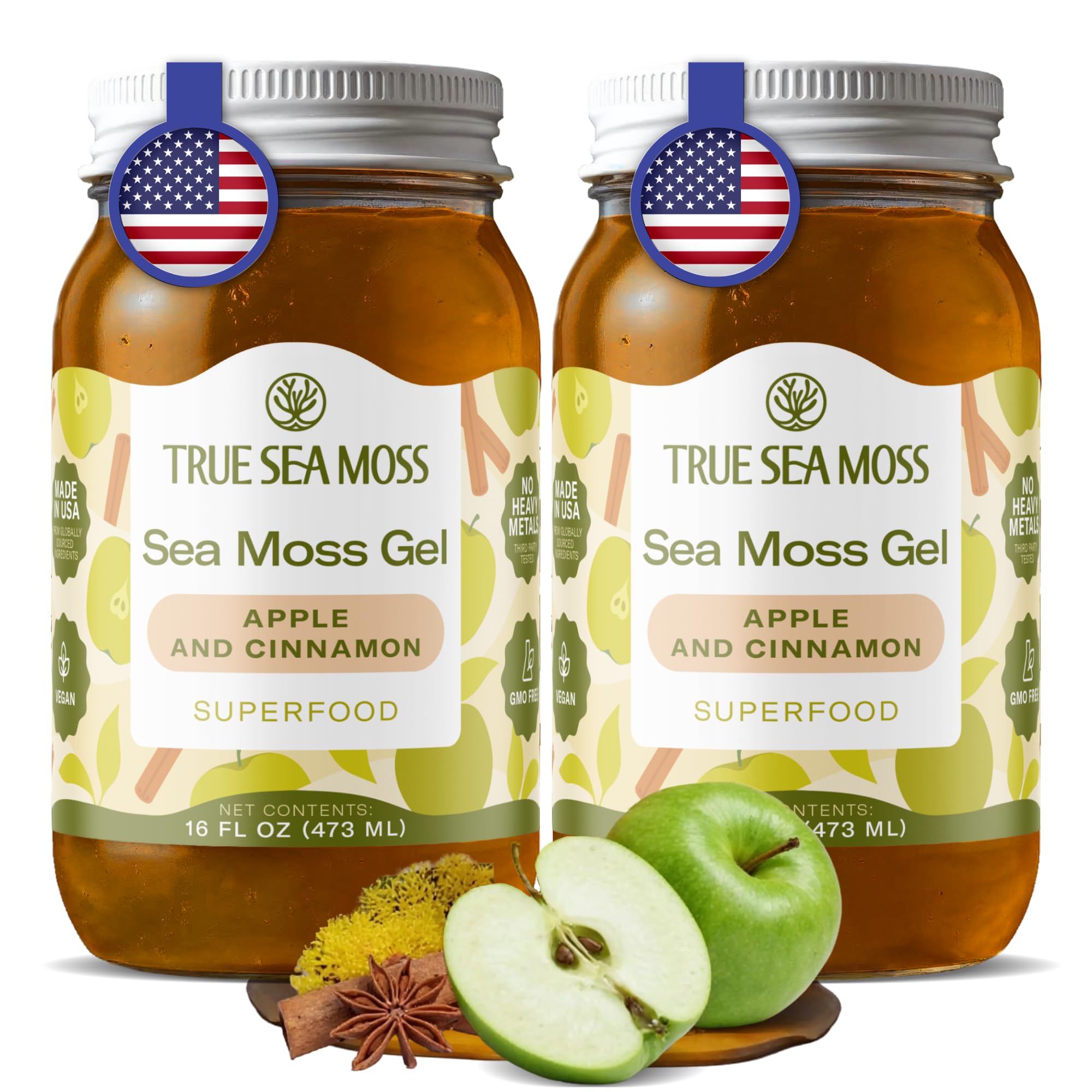 Buy now TrueSeaMoss Sea Moss Gel – Made in USA – Wildcrafted Seamoss, Fruits & Jarred Vegetables – Pineapple, Pack of 1 (Labels may Vary) Apple Cinnamon 16 Fl Oz (Pack of 2) at indiglob india