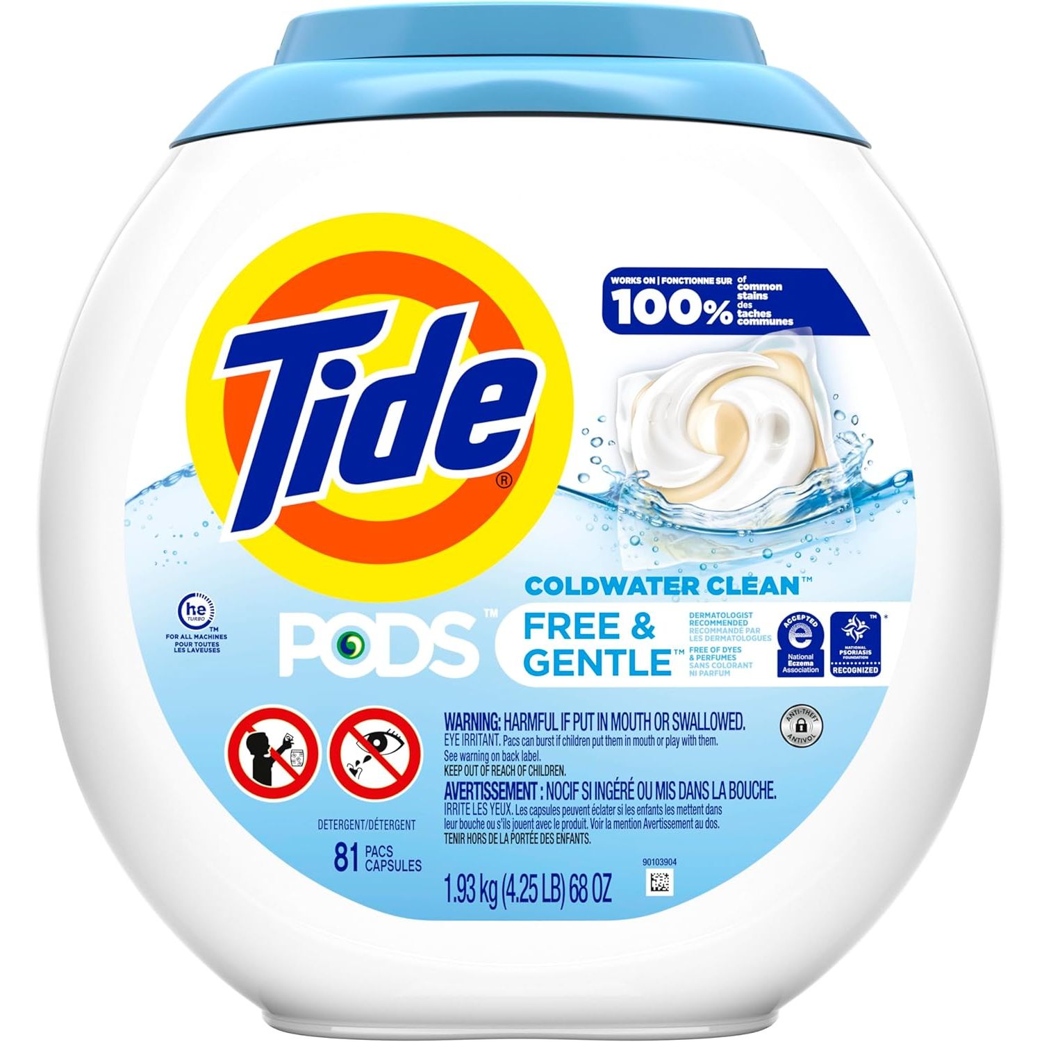Buy now Tide PODS Free & Gentle Laundry Detergent Soap Pacs, 81 Count, Tide PODS Laundry Detergent at indiglob india